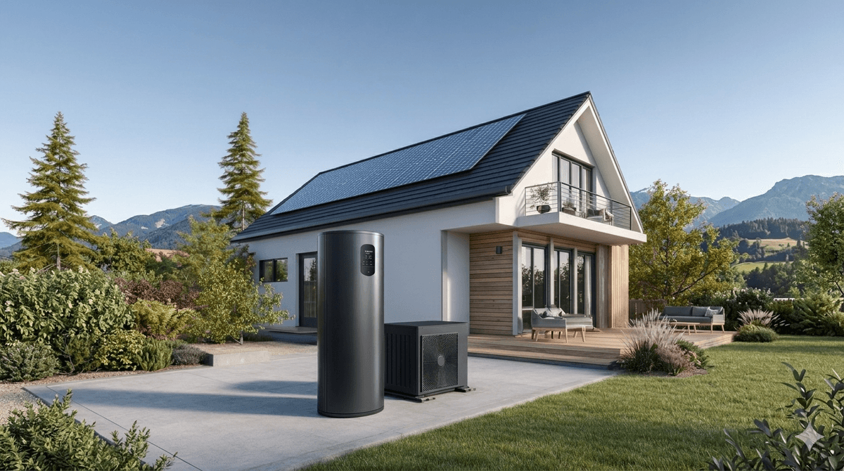 Modernes Einfamilienhaus mit Photovoltaik-Anlage, Wärmepumpe und Garten